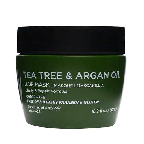 Luseta Tea Tree Oil Hair Mask - Moisturizing Treatment for Itchy Scalps, 16.9 oz