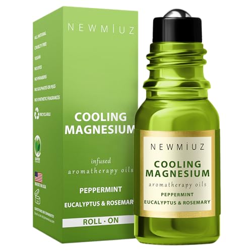 Cooling Magnesium Aromatherapy Roll-On - Tension Relief with Peppermint & Eucalyptus - 10ml