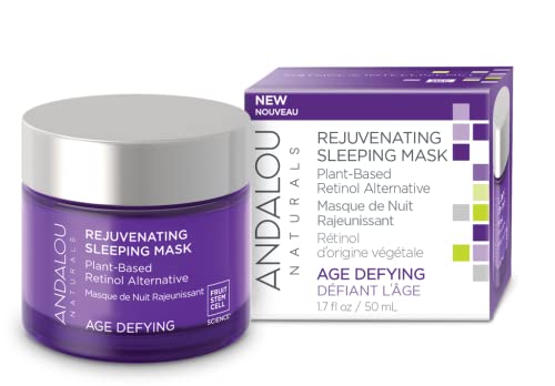 Andalou Naturals Rejuvenating Sleeping Face Mask - Restores Youthful Glow, Vegan - 1.7oz