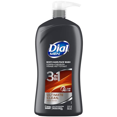 Dial Men 3-in-1 Shampoo, Conditioner & Body Wash - Ultimate Clean, Recyclable Bottle - 32 Fl Oz