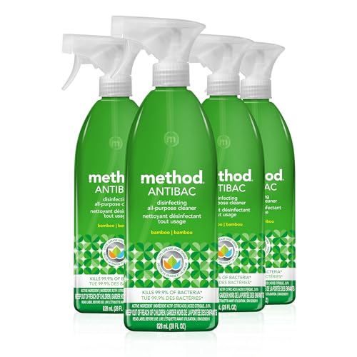 Method Antibacterial All-Purpose Cleaner - Kills 99.9% Germs, Bamboo Scent - 4 Pack, 28 oz Bottles