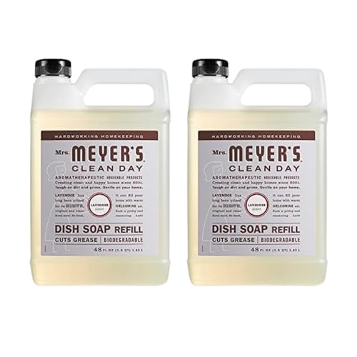 Mrs. Meyer's Liquid Dish Soap Refill - Plant-Derived, Lavender Scent, Biodegradable - 48 Fl Oz