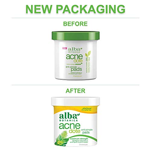 Alba Botanica Blemish & Acne Treatment - 2% Salicylic Acid, Oil-Free, Vegetarian - 60 Pads
