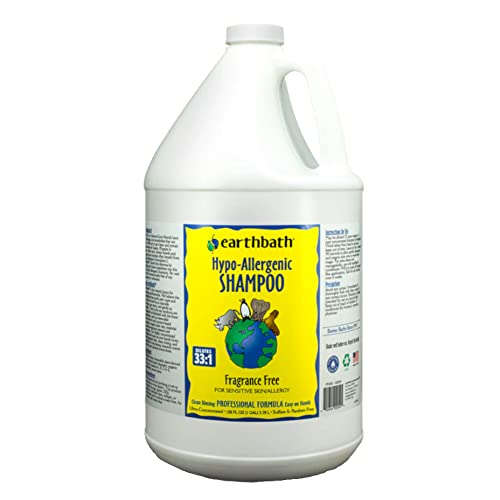earthbath Hypoallergenic Dog Shampoo - Gentle, Fragrance-Free, Organic Aloe Vera - 128oz