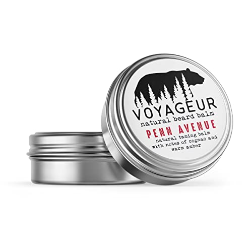 Delight Naturals Voyageur Beard Balm - Hydrating, Organic Ingredients, Warm Amber Scent - 2oz