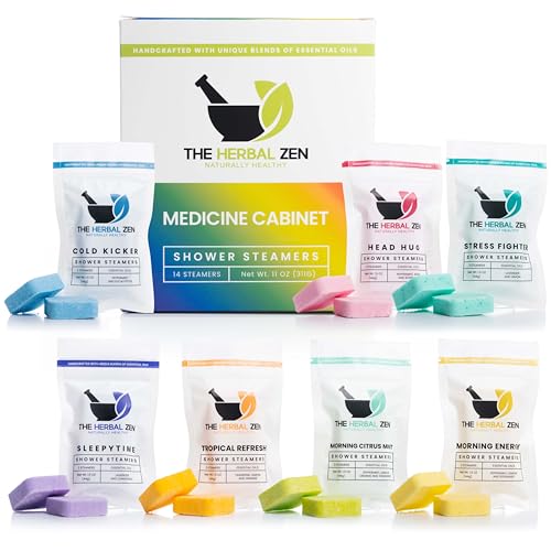 Aromatherapy Shower Steamer Gift Set - Natural Essential Oils, Handmade in USA - 7 Pack