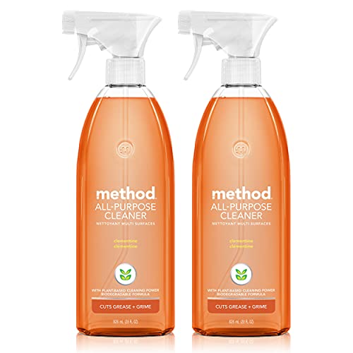Method All-Purpose Cleaner Spray - Plant-Based, Biodegradable, Citrus Scent - 2 Pack, 28oz Each