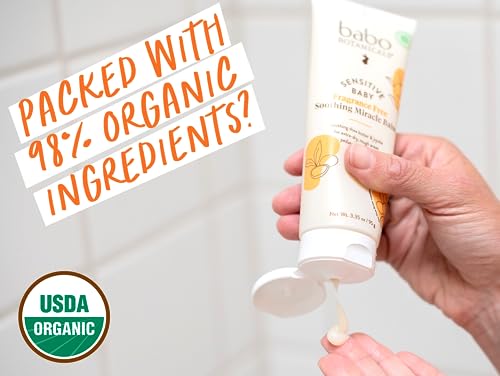 Babo Botanicals Soothing Skin Balm - USDA Organic, EWG Verified, Nourishing - 2oz