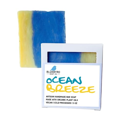 Bluebyrd Soap Co. Ocean Breezes Bar Soap - Moisturizing Sea Salt & Organic Oils - 4.6oz