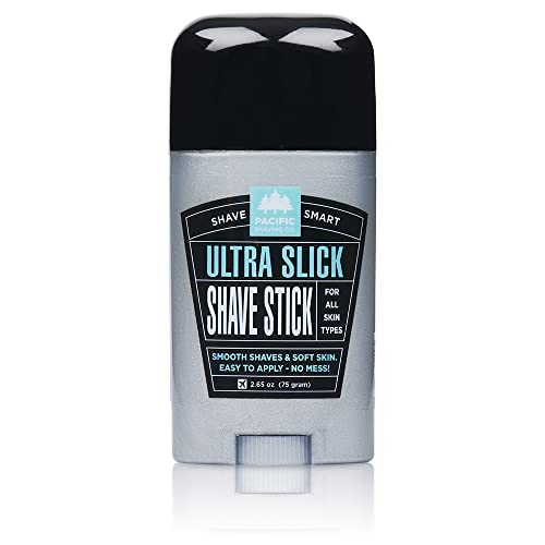 Pacific Shaving Company Ultra Slick Shave Stick - Nourishing Coconut Oil, Travel-Friendly - 2.5 Oz