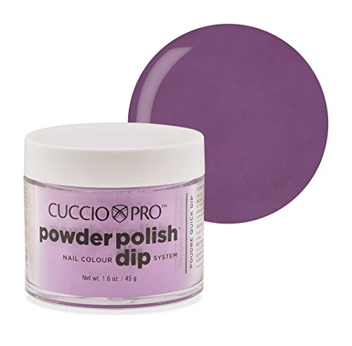 Cuccio Powder Polish - Professional-Grade Nail Colour, Strengthens & Lasts - Fox Grape Purple, 45g