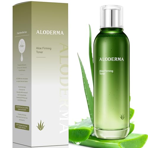 Aloderma Firming Skin Toner - Reduces Fine Lines, Alcohol-Free with Organic Aloe Vera - 4.2 Oz