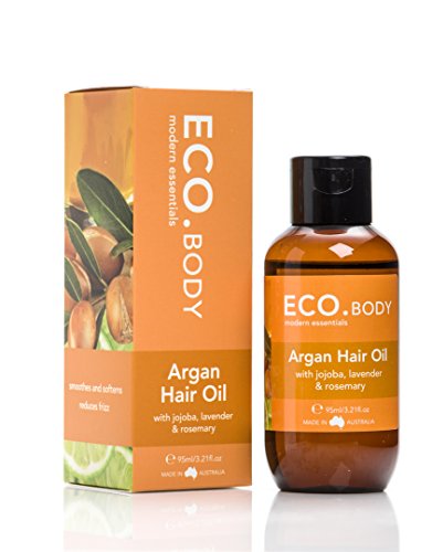 Eco. Natural Hair Oil - Adds Luster, Reduces Frizz, Certified Organic - 3.21 Fl Oz