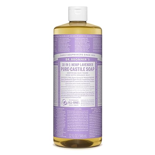 Dr. Bronner's Pure-Castile Liquid Soap - Organic & Fair Trade, Versatile 18-in-1 Uses - 32oz
