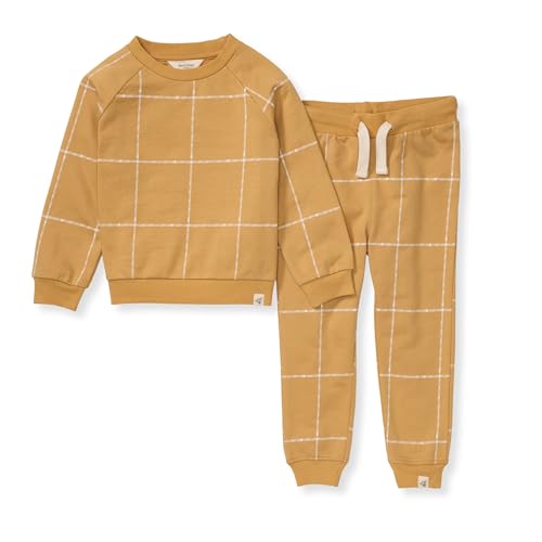 Burt's Bees Baby Boys' Shirt and Pant Set - 100% Organic Cotton, Soft & Breathable - 6-9 Months