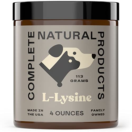 Complete Natural Products L-Lysine Powder for Pets - Immune Support, Skin Health - 4oz