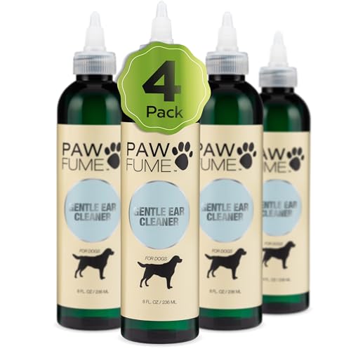 Pawfume Dog Ear Cleaner - Relieves Itchy Ears, Hypoallergenic Herbal Formula - 4 Pack