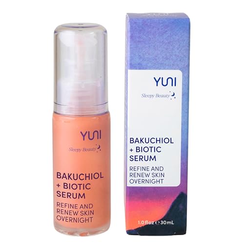 YUNI Beauty Face Serum - Bakuchiol & Biotic Moisturizer for Youthful Skin, 1 oz