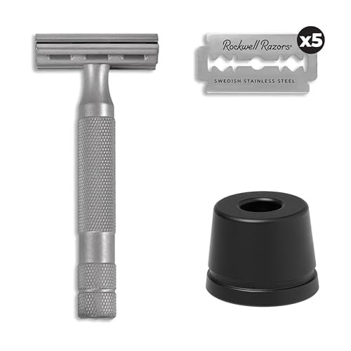 Rockwell Razors 6S Razor - 6 Adjustable Settings, Premium Stainless Steel, Stand & Blades