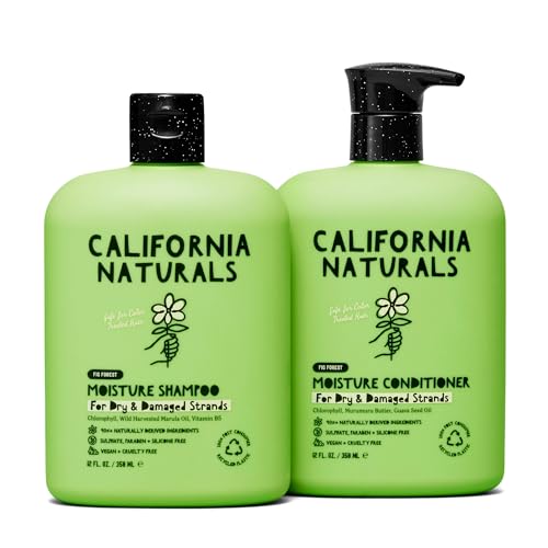 California Naturals Hair Care Bundle - Intense Hydration, Vegan & Cruelty-Free - 12 fl oz