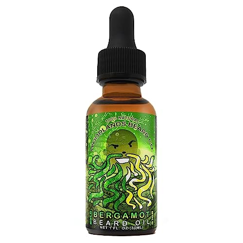Woodlands Beard Co. Bergamot Beard Oil - Deep Hydration, Bold Citrus Aroma - 1 oz.