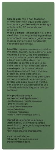 Cocokind Organic Sea Moss Exfoliator - Nourishes Skin, USDA Certified Organic - 4oz