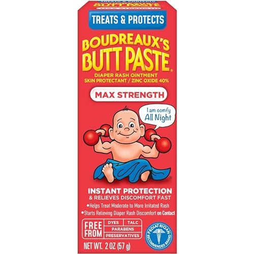 Boudreaux's Diaper Balm - Rapid Relief, Hypoallergenic, Gentle Formula - 2oz Tube