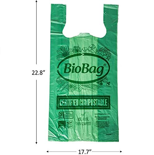 BioBag Compost Bags - 100% Certified Compostable, 20lb Capacity, 500 Count - 10 Gallon Size