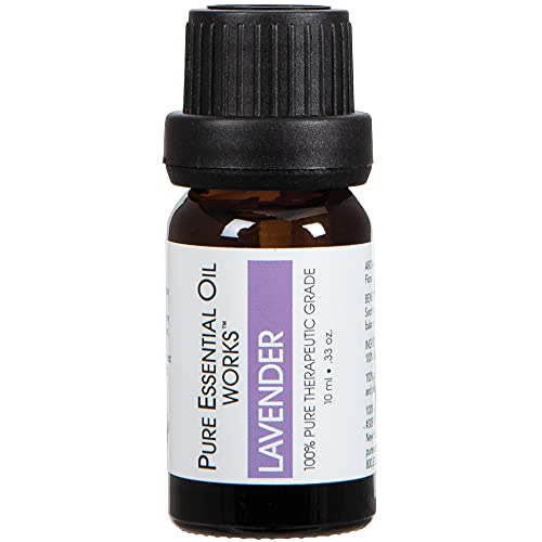 Pure Essential Oil Works Lavender Oil - Soothing Aroma, Natural & Therapeutic - 10ml