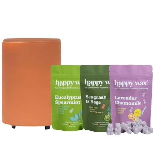 Happy Wax Clay Mod Wax Melt Warmer - Elegant Design, Auto Shut-Off, 150-Hour Fragrance