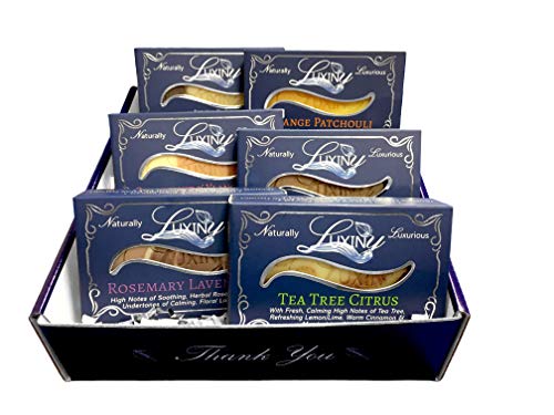 Luxiny Natural Soap Set - Moisturizing Vegan Bars with Essential Oils, 6 Full-Size Packs