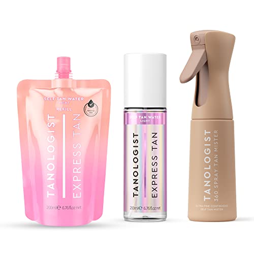 Tanologist Express Self Tanner Bundle - Vegan Hydrating Tanning Water & Mister - 6.76oz