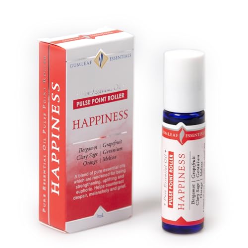 Gumleaf Essentials Happiness Pulse Point Roller - 100% Pure Essential Oil, Vegan - 9ml