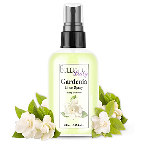 Eclectic Lady Gardenia Linen & Room Spray - Long-Lasting Floral Scent, Paraben Free - 8oz