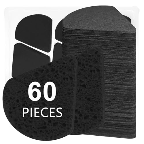 Natural Facial Cleansing Sponge Set - Deep Pore Exfoliation, Reusable, 60 Compressed Sponges