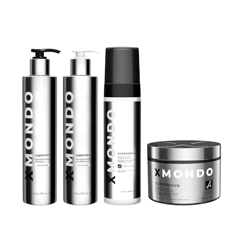 XMONDO Supernova Blonde Toning Bundle - Reduces Brassy Tones, Vegan & Cruelty-Free - 4 Pieces