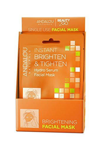 Andalou Naturals Hydro Serum Facial Mask - Brightens and Tightens, Vitamin C & Aloe Vera - 0.6oz