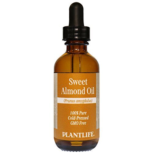 Plantlife Sweet Almond Carrier Oil - Nutrient-Rich, Non-GMO, Gluten Free - 2 oz
