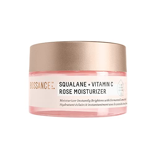 Biossance Squalane + Vitamin C Rose Moisturizer - Boosts Radiance, Hydrates, Vegan - 1.69oz