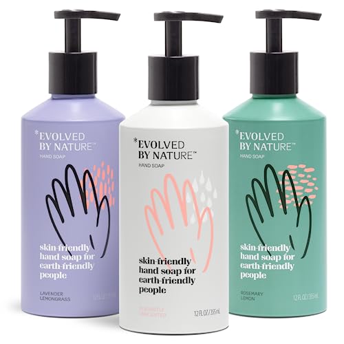 Evolved By Nature Liquid Hand Soap - Hydrating, Sensitive Skin Formula, Variety Pack - 12oz