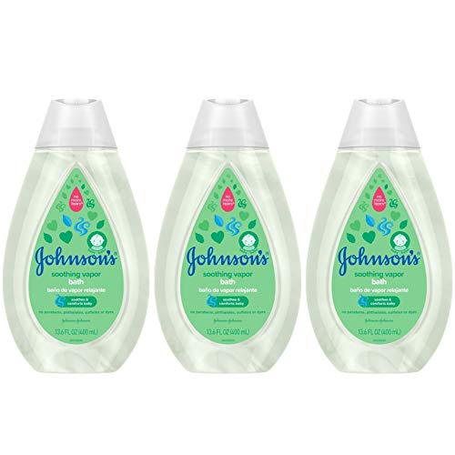 Johnson's Baby Soothing Vapor Bath - Calms Fussy Babies, Hypoallergenic, 3 Pack, 13.6 Fl Oz