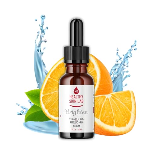 Healthy Skin Lab Face Serum - 15% Vitamin C, Anti-Aging & Hydrating with Peptides - 30ml