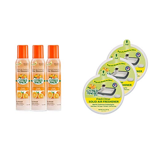 Citrus Magic Air Freshener - Natural Odor Eliminator & Pet Odor Absorber, 100% Active Ingredients