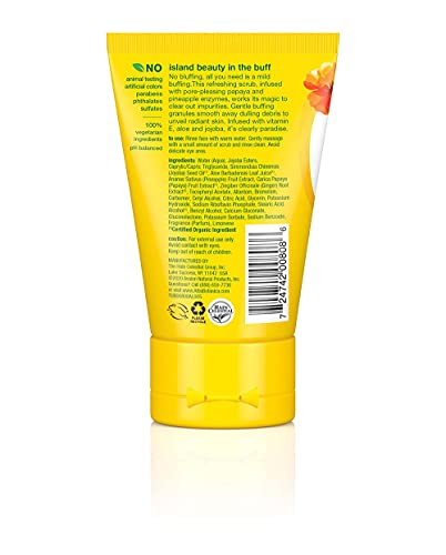 Alba Botanica Pore Purifying Facial Scrub - Softens Skin with Pineapple & Papaya - 4oz