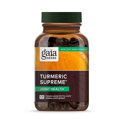 Gaia Herbs Turmeric Joint Support - Promotes Mobility with Quercetin & Ginger - 120 Caps