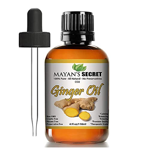 Mayan's Secret Ginger Root CO2 Essential Oil - Digestive Support, Pure & Natural - 1 oz