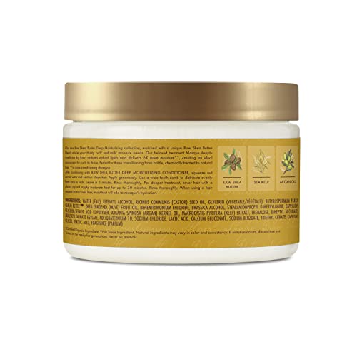 SheaMoisture Hair Mask - Deep Conditioner for Moisture & Renewal, Organic Ingredients - 11.5 fl oz