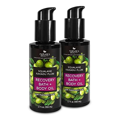 Nature's Beauty Squalane Body Oil - Nourish & Restore Skin, Quick-Absorbing - 3.7 fl oz (2 Pack)