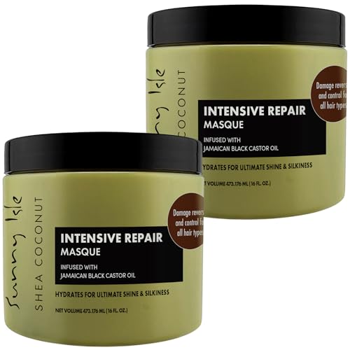 Sunny Isle Hair Treatment Masque - Deeply Conditions & Repairs with Jamaican Black Castor Oil - 16oz