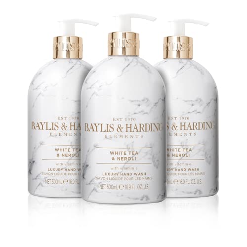 Baylis & Harding Liquid Hand Soap - Moisturizing, Vegan, Recyclable Dispenser - 16.9oz (3-Pack)